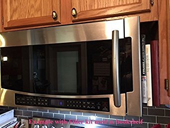 Universal Stainless Steel Over the Range L Shaped Microwave Fill Filler Kit - Fills a 36" Wide by 15-3/4" Tall Spot MF3-SS