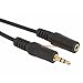 Cmple - Headphone Extension Cable 6 Inches 3.5mm AUX Extension Cord Male to Female Stereo Audio Adapter Cable, 1/8 TRS Aux Extender Cable - Black