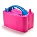 AGPtEK Electric Air Balloon Pump with Built-in Tying Tool, 110V 600W Pink and White Portable Dual Nozzle Inflator/Blower for Party Decoration-with Tying Tool on Handle