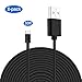 MOYEEL 2-Pack 33Ft Micro USB Power Extension Cable for Wyze Cam/Wyze Cam Pan, Blink XT Cam and Quick Charge Power for Home Security Camera(Black)