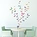 DECOWALL DS8-1602 Watercolour Butterflies Kids Wall Stickers Wall Decals Peel and Stick Removable Wall Stickers for Kids Nursery Bedroom Living Room d?cor