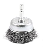 Forney 72729 Wire Cup Brush, Coarse Crimped with 1/4-Inch Hex Shank, 2-Inch-by-.012-Inch (10)