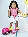 Sophia's Plastic Mini Scooter with Footrests and Helmet Play Set for 18 Inch Dolls, Purple/Magenta