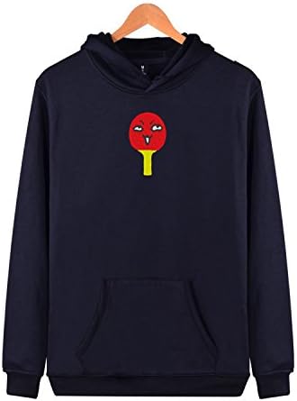 Fashion Ping Pong Paddle Embroidery Hoodie Sweatshirt With Kangaroo Pocket Pullover