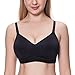 Gratlin Women's Full Cup Lightly Padded Wirefree Maternity Breastfeeding Nursing Bra Black 36DD