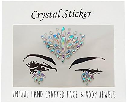 TYESHA 【Face Gems Stickers Jewels Face Makeup Stickers Temporary Tattoo 】Glitter Rhinestone Adhesive Stickers Face|Eyes|Body|Forehead Decorations for Music Festival Rave Party