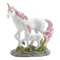 Dragon Crest 10018599 MOM and Baby Unicorn Figurine, Multicolor