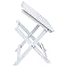 Songsen Outdoor Quick Folding Camping Stool Wooden Adirondack Side Table,White
