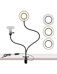 Soporte de luz para cámara   Live Stream, anillo de selfie con soporte de cámara   para Logitech C925e, C922x, C930e, C922, C930, C920, C615, Brio 4K