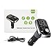 (New Version) Bluetooth FM Transmitter, GRDE Wireless Car Radio Adapter FM Radio Receiver Car Kit with Dual USB Car Charger, TF Card Slot and Large LED Display