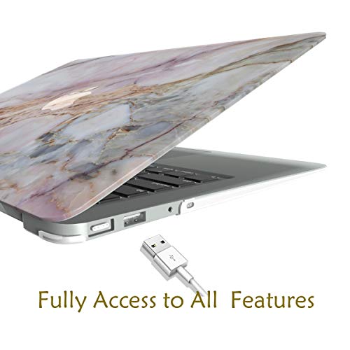 Laptop Case MacBook Case Marble Plastic Hard Shell Case for MacBook Pro 13-inch with Retina Display Model A1425/A1502 with Keyboard Skin Cover and Screen Protector
