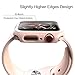 pzoz Compatible Apple Watch Series 5 / Series 4 Case 40mm Accessories Slim Guard Edge Protector Bumper Thin Full Coverage Matte Hard Cover for Women Men Compatible Apple iWatch 2018 4th Gen - Pink