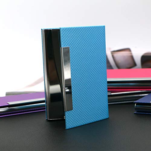 image for padike Business Card Holder, Business Card Case Luxury PU Leather & St
