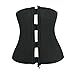 Atbuty Latex Waist Training Cincher Corset 25 Steel Boned Workout Body Shaper for Women (Small, Black)