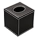 KINGFOM Square Pu Leather Tissue Box Cover, Modern Facial Tissue Holder, Roll Tissues Paper Case Dispenser for Bathroom Vanity Countertop, Night Stands, Office Desk & Car(Brown)