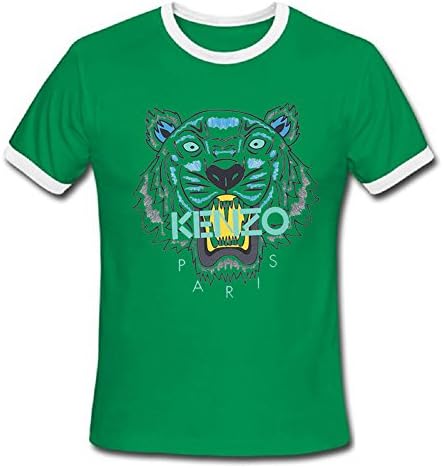 DHSVXBBBB Mens T-shirts Kenzo Logo 2016 Green/White Size M