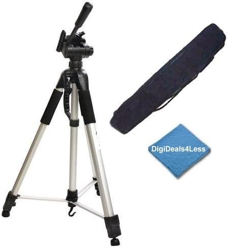 D4L Must Have Tripod Kit includes 57-Inch Professional Photo &amp; Video Tripod + Carrying Case + DigiDeals4Less Cleaning Cloth for Canon Powershot SX420, SX430, SX540, SX620, SX60, SX720, SX730, G9X, G7X