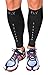 Fly Athletix Leg Compression Sleeve - Men and Women's - Coffee Yarn Fabric, Improves Circulation and Speeds Recovery - Perfect for Running, Cycling, Basketball, Training (Black, Medium)