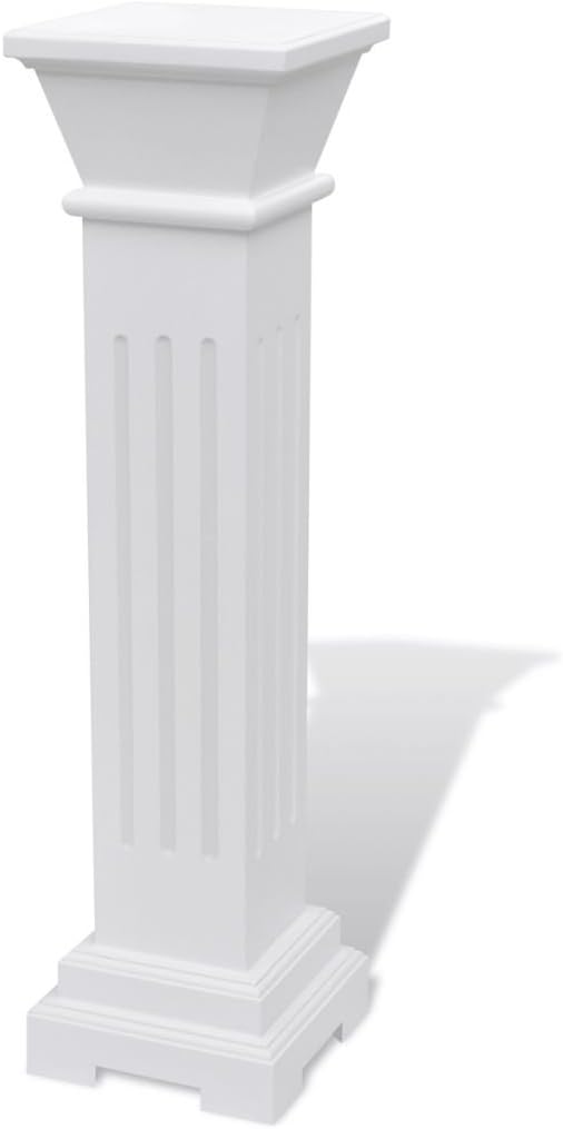 Plant Stand Classic Square Pillar Flower Plant Stand MDF Wood Garden