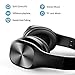 Bluetooth Headphones,Foldable Wireless Headphones Over Ear with Hi-Fi Sound Mic Deep Bass, 120 Hours Playtime and Soft Memory Protein Earpads for Travel Work TV PC iPhone Android Cellphone-Blackthumb 2