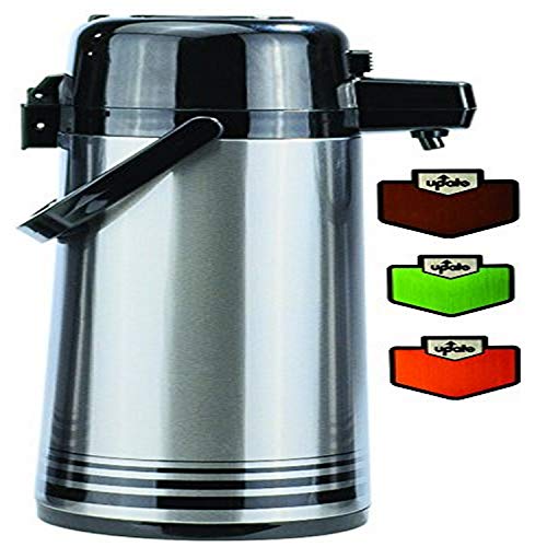 Update International (NPD-25-BK/SF) 2.5 L Stainless Steel Button-Top Air Pot