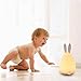 [NEW] APUPPY Bunny Night Light for Kids, Cute Rabbit Silicone Baby Nursery Lamp Sensitive Tap Control 7 Single Colors and Multicolor Breathing Light Dual Modes for Girlfriend Adult Kids Babies Bedroom