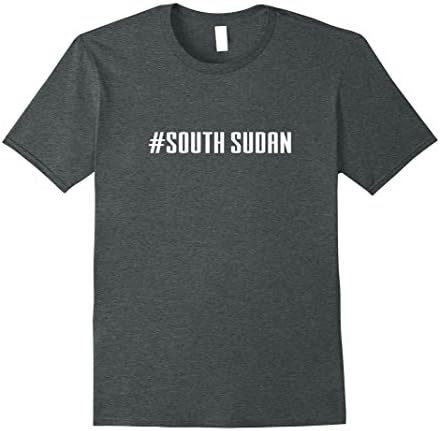 Mens Hashtag South Sudan T-Shirt  2XL Dark Heather