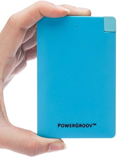 70% OFF! PowerGroov Power Bank 2500mAh Portable External Battery Pack Charger Built-in Micro USB for Android Phones &amp; Apple iPhone Ultra Slim &amp; Lightweight Fits Your Pocket or Wallet (Blue)