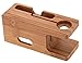 WOWO Apple Watch Stand,100% Natural Bamboo Wood. [Charging Dock]bamboo Wood Charger Station/dock /Cradle/ Holder-- for Apple Watch & All Iphone(4 4s 5 5s 6 Plus 6s SE) and Both 38mm and 42mm