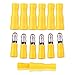 Hilitchi 50Pairs Insulated Male Female Bullet Quick Splice Wire Terminals Wire Crimp Connectors (Yellow, 12-10 Gauge)