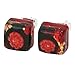Glass Of Venice Murano Glass Venetian Reflections Square Stud Earrings - Black Red
