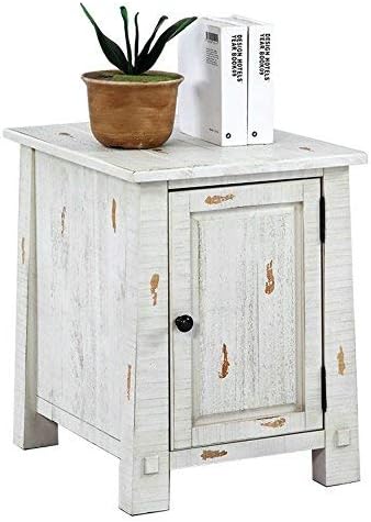 Progressive Furniture Willow Chairside Cabinet, White