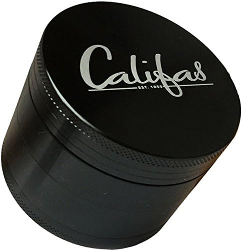 Califas Grinders 4-piece Anodized Aluminum Herb Grinder (2.5 Inch, Black)