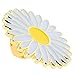 PinMart's White Daisy Flower Spring Time Easter Enamel Lapel Pin