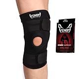 Venom Neoprene Knee Brace Support w/ Open Patella - Adjustable Straps & Elastic Compression for Meniscus Tear, Arthritis Pain, ACL, Basketball, Soccer, Athletics, Running, Sports, Men, Women