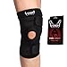 Venom Knee Brace Neoprene Open Patella Compression Sleeve - Elastic Support & Adjustable Straps, Meniscus Tear, Arthritis Pain, ACL, Basketball, Soccer, Athletics, Running, Sports, Men, Women (S)