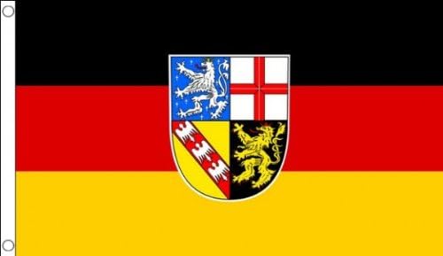 AZ FLAG, Sarre Flag, 2x3 Ft, 100D Polyester Germany, German Region Of Sarre Banner with Two Metal Grommets, Fade Resistant