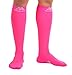 Mojo - Compression Socks for Women and Men 20-30mmHg Knee High - Medical Graduated Compression Socks for Varicose Veins Circulation, Swelling, Travel - Pink, Medium - M809