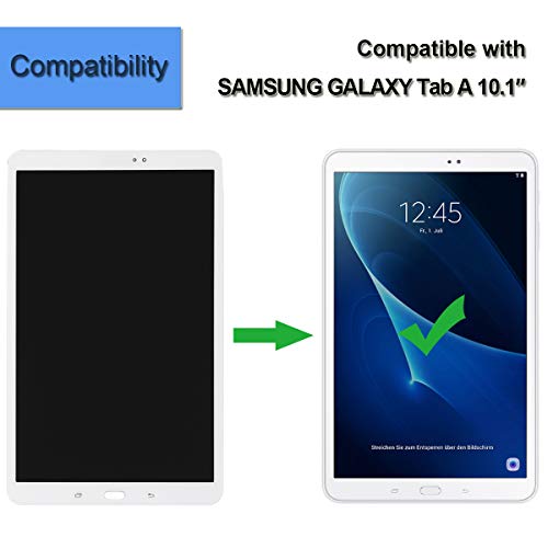 LCD Display Assembly Compatible with Samsung Galaxy Tab A 10.1 2016 SM-T580 T585 T587 Touch Screen Digitizer(White) + Tools