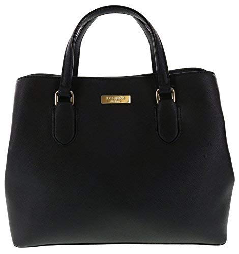 Kate Spade New York Laurel Way Evangelie Saffiano Leather Shoulder Bag Satchel (Black)