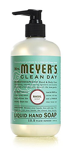 Mrs Meyers Hand Soap Basil 12.5 Ounce Pump (370ml) (6 Pack)