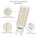 LEDGLE 6W G9 LED Light Bulbs,60W Halogen Equivalent, 54LEDS,420lm,Daylight White, 6000K, No-Flicker, Non-dimmable,Wide Beam Angle for Home Lighting,5 Pack
