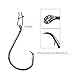 YOGAYET Offset Fishing Hooks Octopus Circle Hooks Extra Sharp Black High Carbon Steel for Saltwater Boat Fishing 1/0-10/0 50 Pcs(3/0)