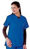 Fundamentals by White Swan Women's 2-Pocket V-Neck Solid Scrub Top