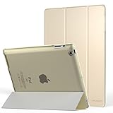 MoKo Case Fit iPad 2/3/4 - Ultra Lightweight Slim Smart Shell Stand Cover with Translucent Frosted Back Protector Fit iPad 2/The New iPad 3 (3rd Gen)/iPad 4 ONLY, Gold (with Auto Wake/Sleep)