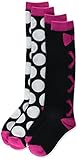 Lace 'Em Up and Dots Knee High Socks, children's shoe size 13-6