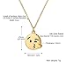 PROSTEEL Blowing a Kiss Emoji Necklace Kissing Face Charm Round Pendant Necklace Kissing Jewelry Women Bridesmaid Gift