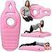 Cozy Bump Pregnancy Pillow - New 2019 Design - Added Chest & Neck Comfort - Pregnancy Bed Inflatable Mattress for Back Pain (Pink)