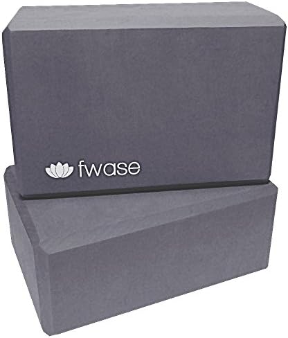 fwase Yoga Blocks (2 PC) 9"x6"x4" - High Density EVA Foam Block Brick, Deepens Poses to Improve Flexibility and Aid Balance - Lightweight, Odor and Moisture Resistant