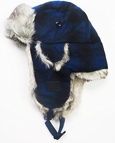 mens blue trapper hat